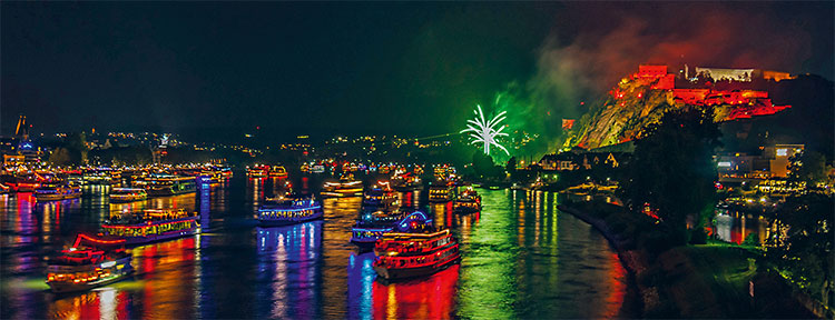 Rhein In Flammen Schiff Chartern Frankfurter Personenschiffahrt Primus Linie