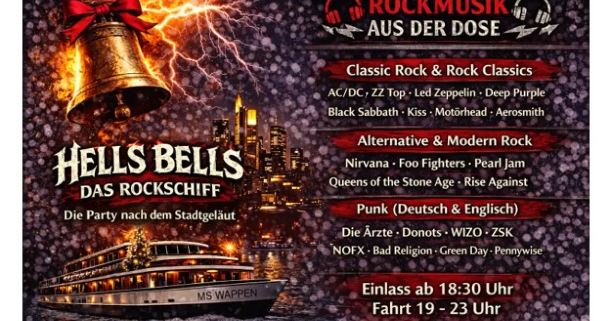 HELLS BELLS – DAS ROCKSCHIFF - Frankfurter Personenschiffahrt PRIMUS-LINIE