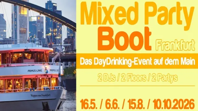 Mixed Party Boot Frankfurt – Das DayDrinking-Event auf dem Main!